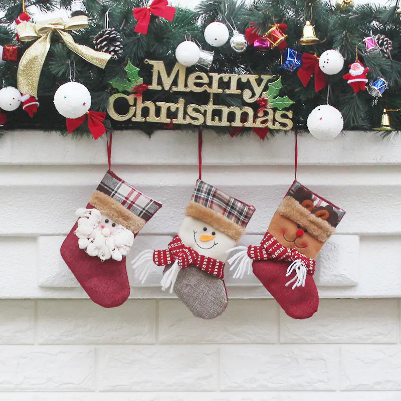 Bolsa de Regalo de Calcetín de Navidad y Decoraciones para el Árbol