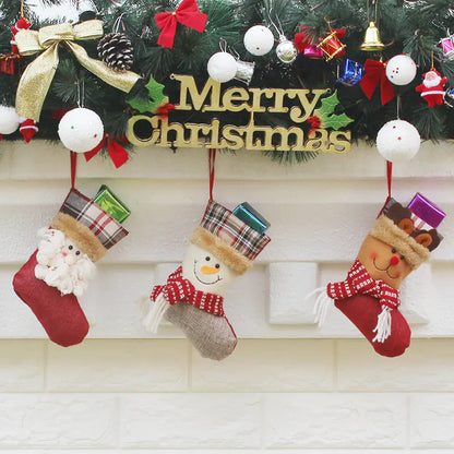 Bolsa de Regalo de Calcetín de Navidad y Decoraciones para el Árbol