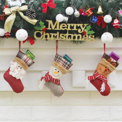 Bolsa de Regalo de Calcetín de Navidad y Decoraciones para el Árbol