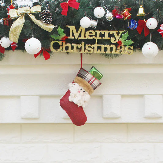 Bolsa de Regalo de Calcetín de Navidad y Decoraciones para el Árbol
